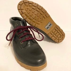 Lands' End Rubber Hiking Low-Top Boots Blue Sz 9